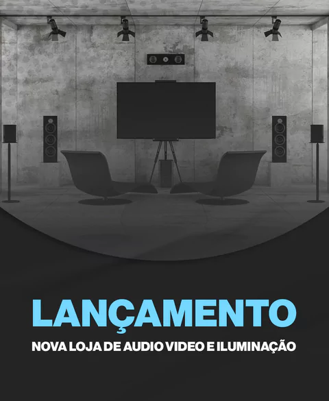 Lançamento — nova loja de áudio, vídeo e iluminação