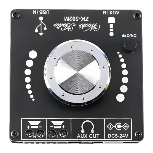 Amplificador Digital Bluetooth ZK-502 2×50W