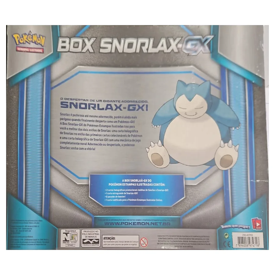 Box Pokémon Snorlax-GX — Copag, lacrada — foto 3