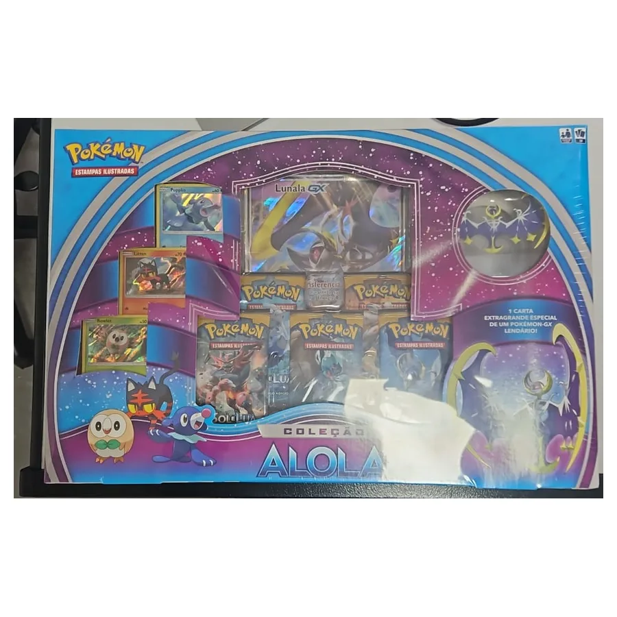 Box Pokémon Coleção Alola Lunala-GX — Copag, lacrada