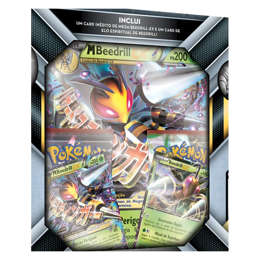 Box Pokémon Coleção Premium Mega Beedrill-EX — Copag, lacrada — foto 2