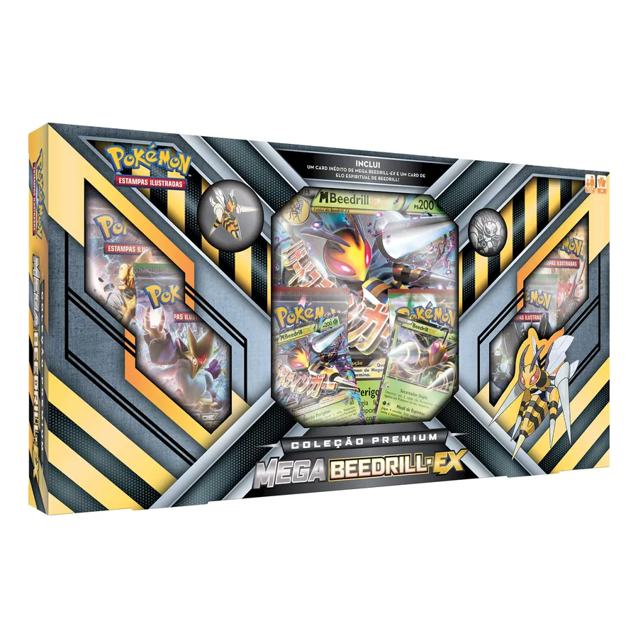 Box Pokémon Coleção Premium Mega Beedrill-EX — Copag, lacrada