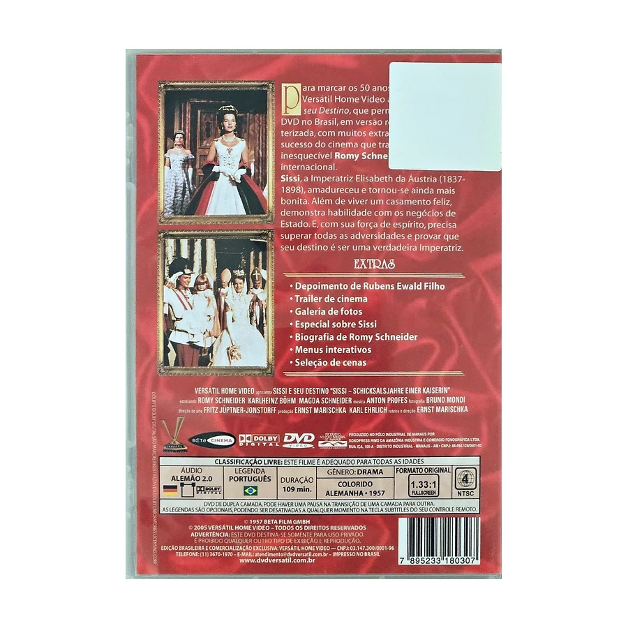 Box DVD Trilogia Sissi — Romy Schneider, Edição Comemorativa de 50 anos, 3 filmes — raro, original, usado — foto 9